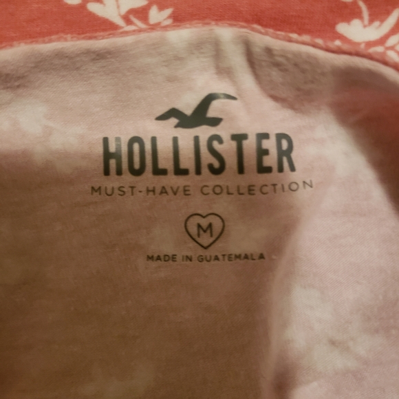Hollister Size M Pink Floral Tie-Up Cropped Halter Top - Picture 2 of 6